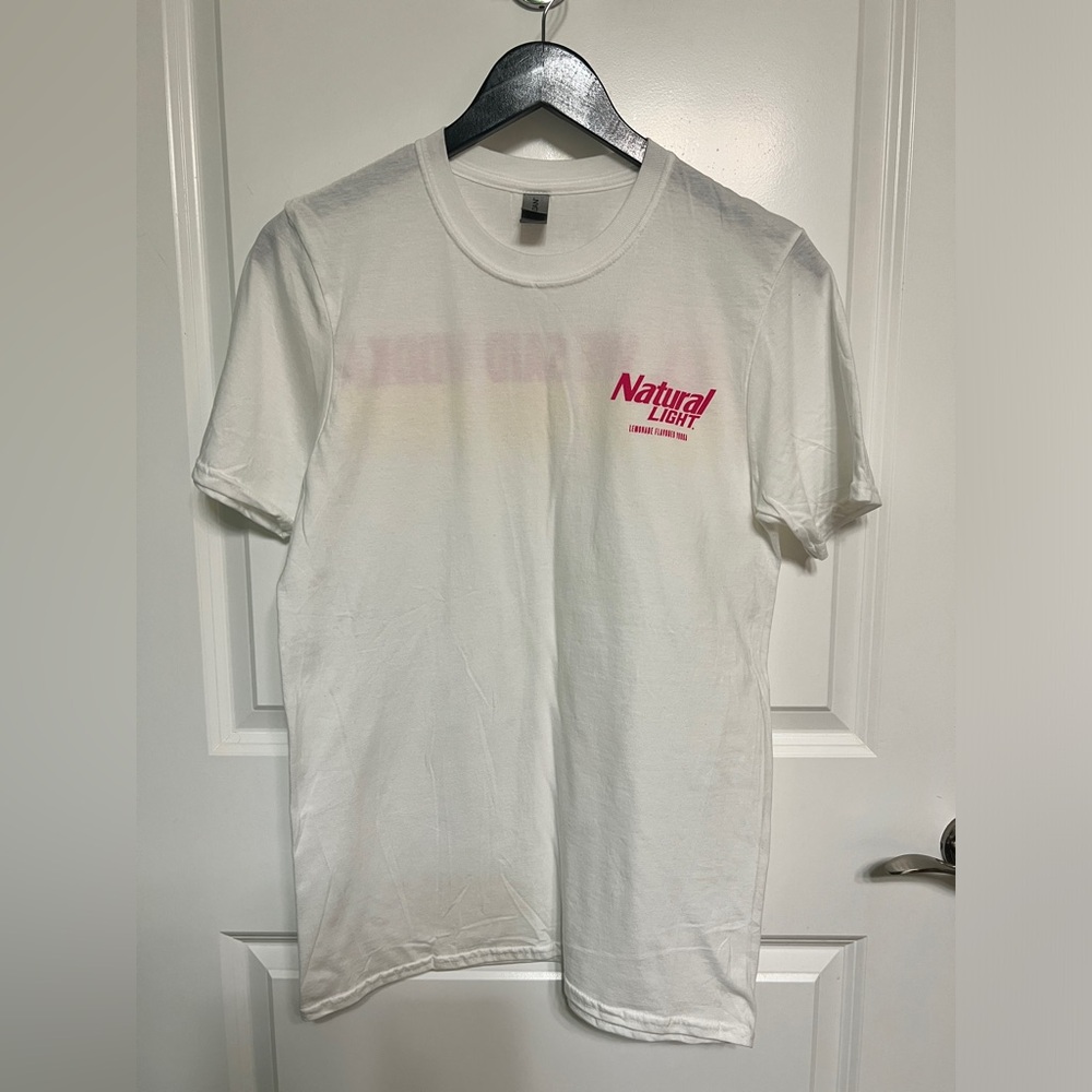 Unisex beer/vodka white tee-shirt size S